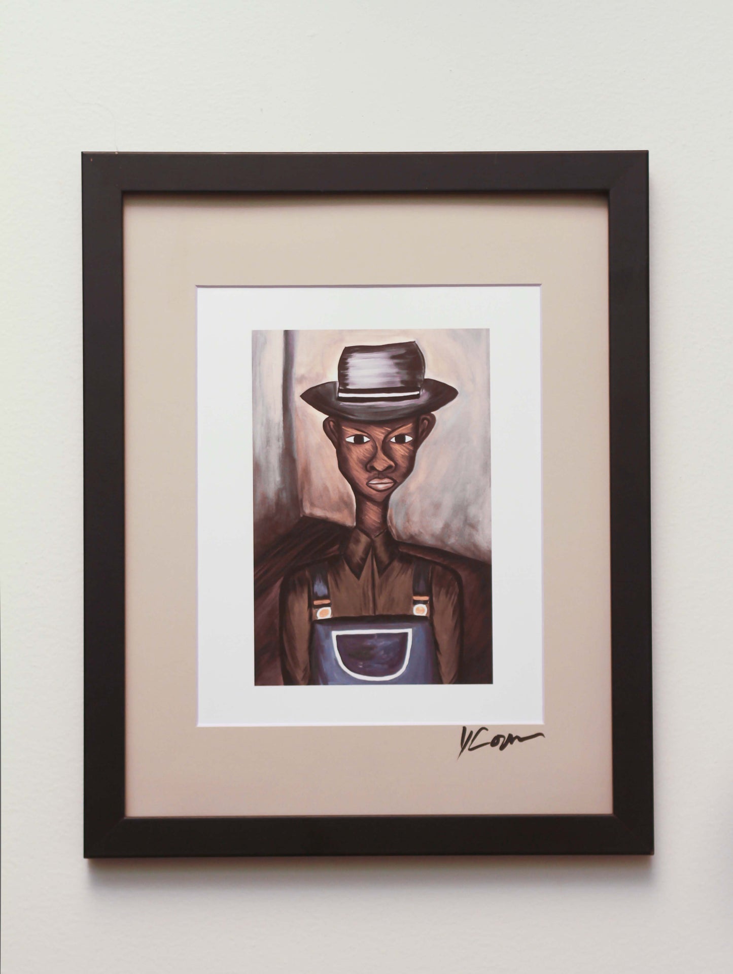 "FULMER"- 5'x7' print w/ 11x14 beige matt