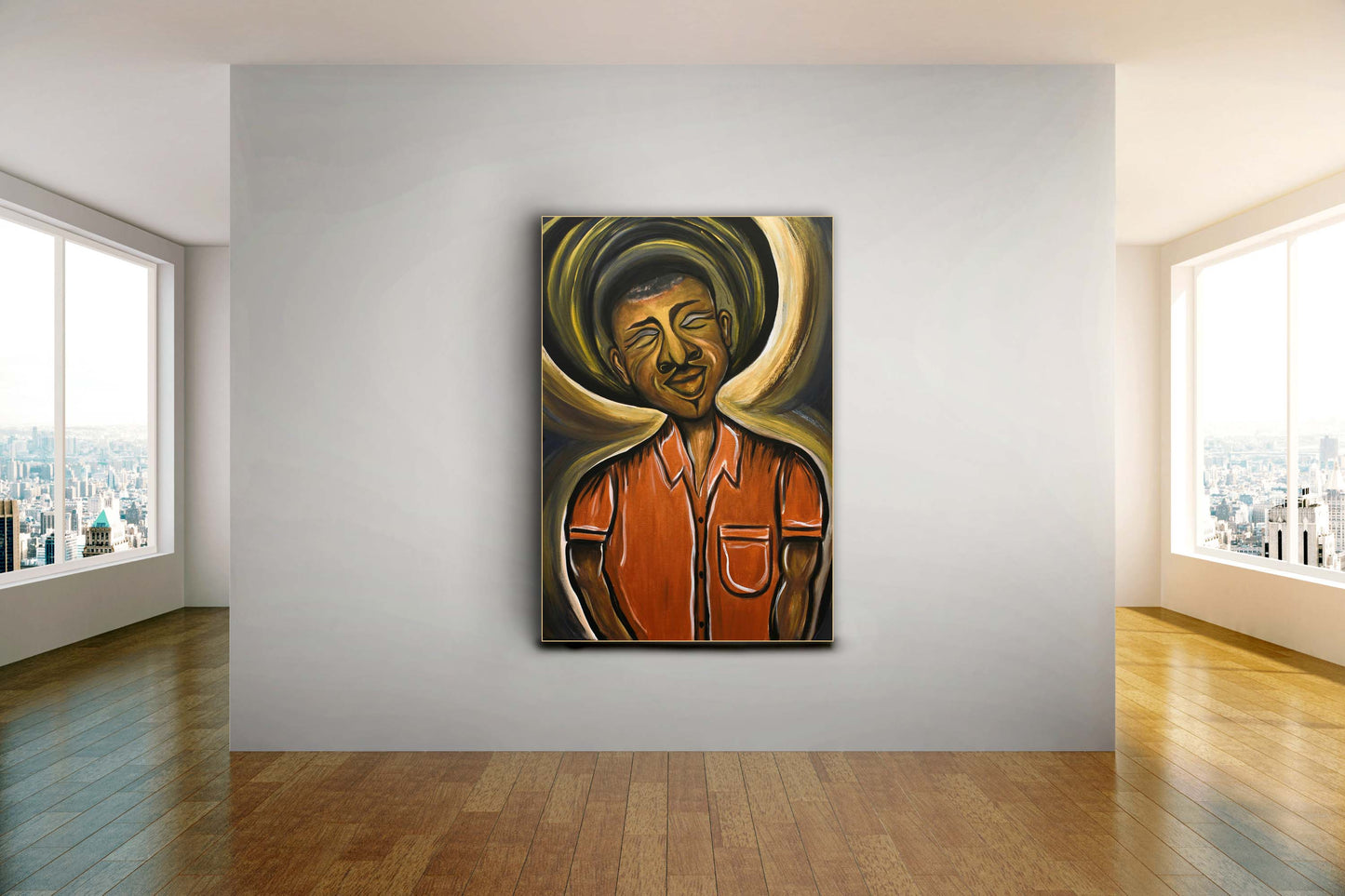 NEW ARTWORK - LEON THINKS OF HIS LADY | 30'X40' | Acrylic on canvas