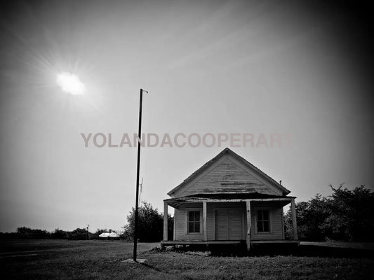 Weathered Texas Country Home| Black & White Fine Art Photography Print by Yolanda Cooper