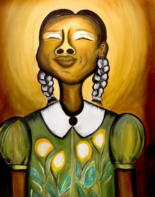 Sweet Jubilee Black art portrait by Yolanda Cooper for residential and commercial interiors