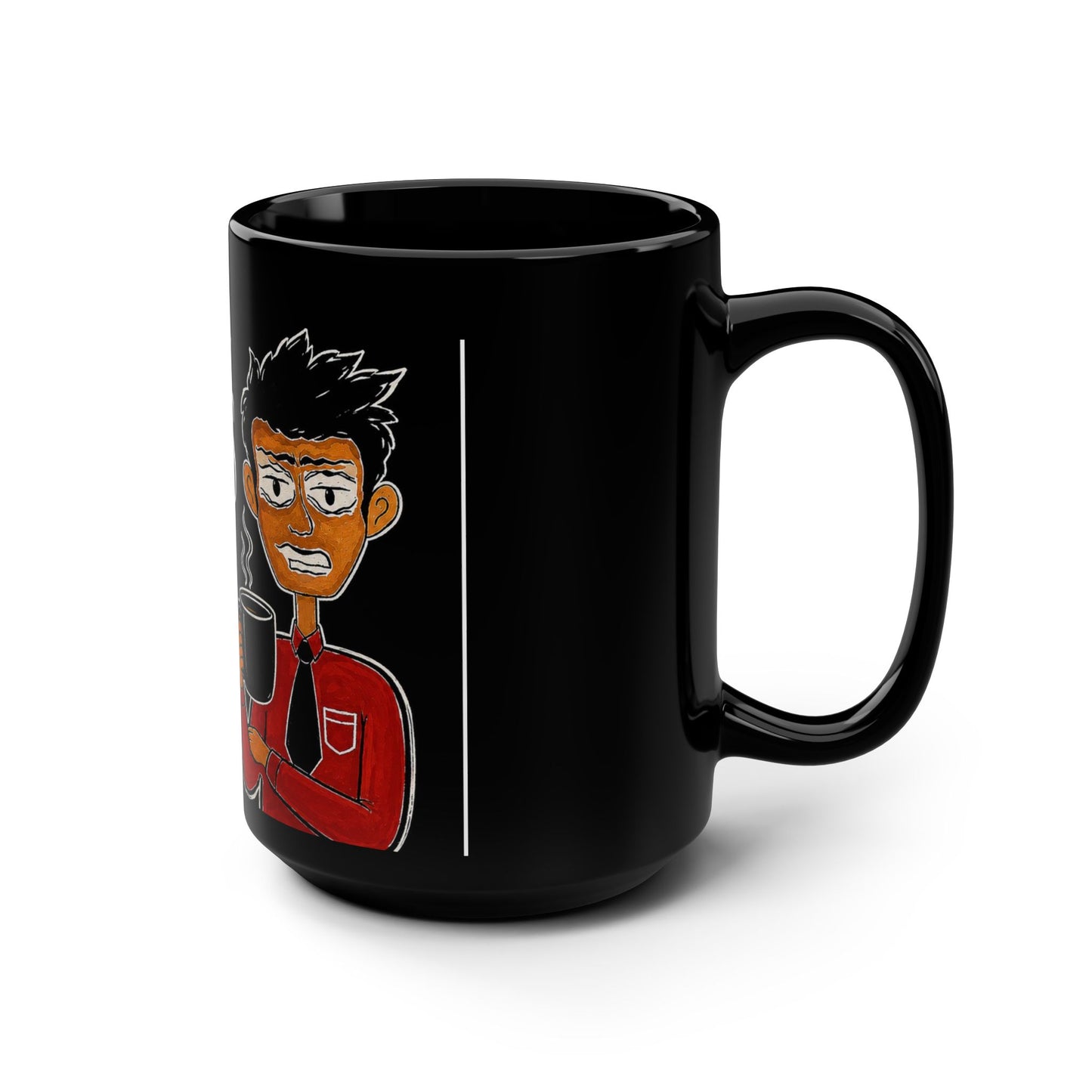 'Work Now, Brag Later' - Everyday Genius™ Thinker's Society Coffee Mug Collection, Black Mug, 15oz