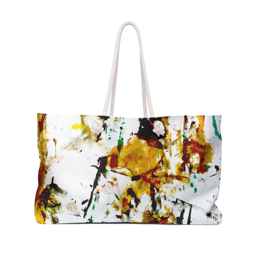 Abstract Paint Splash Weekender Bag – Large Artistic Travel Tote