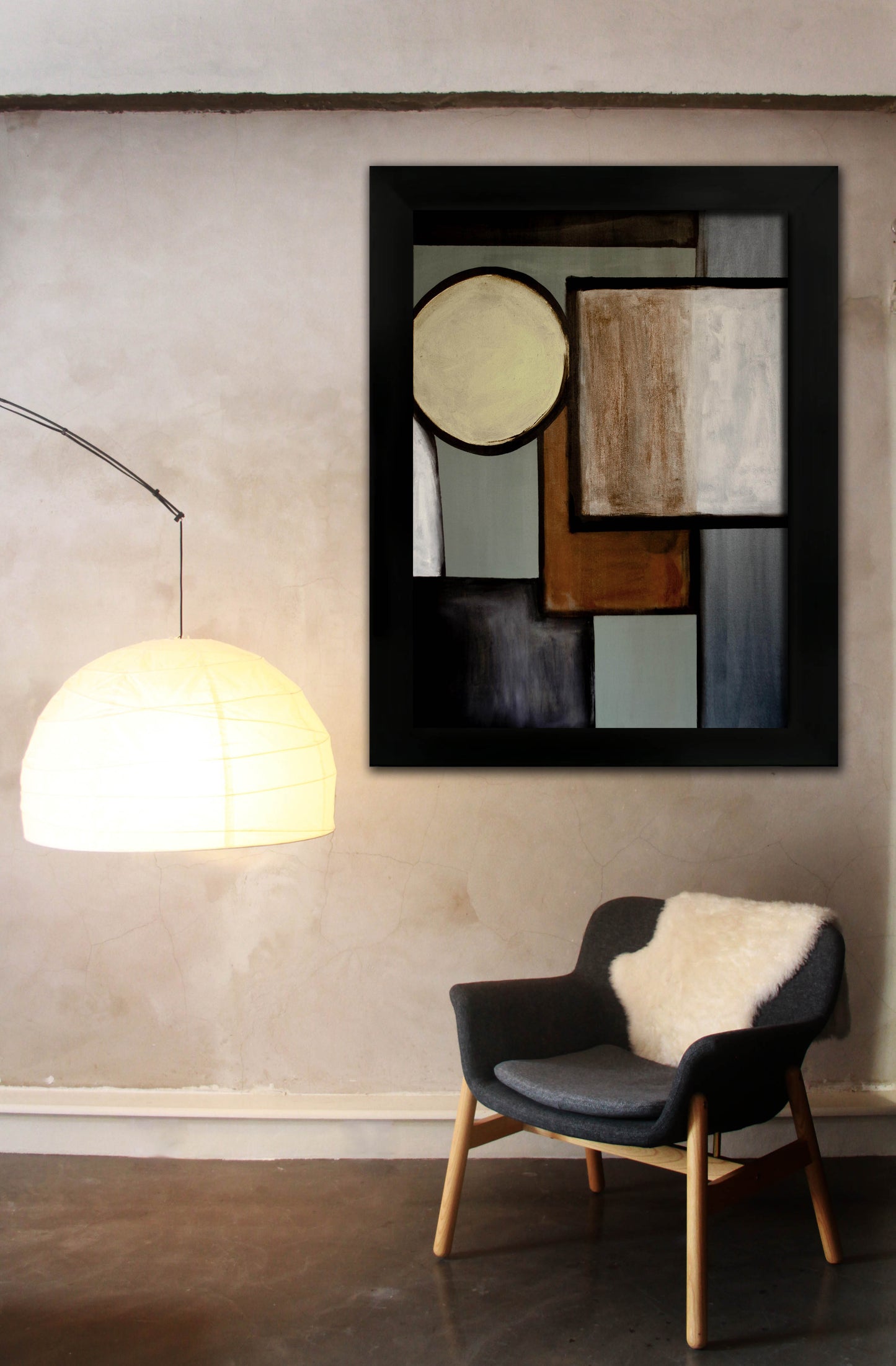 IN THE SHAPE OF | Modern Geometric Abstract Wall Art | Neutral Earth Tone Fine Art Print | Contemporary Minimalist Artwork | Original Abstract by Yolanda Cooper