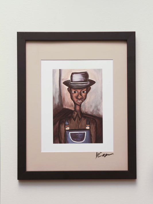 "FULMER"- 5'x7' print w/ 11x14 beige matt