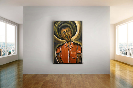 NEW ARTWORK - LEON THINKS OF HIS LADY | 30'X40' | Acrylic on canvas