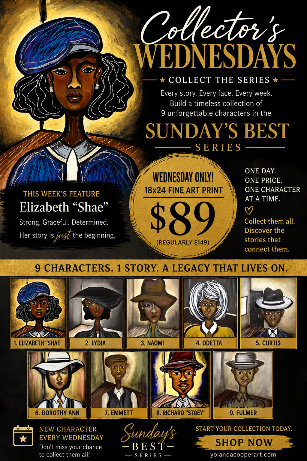 Collector's Wednesdays Print  |  Elizabeth 'Shae'  |  18'x24'