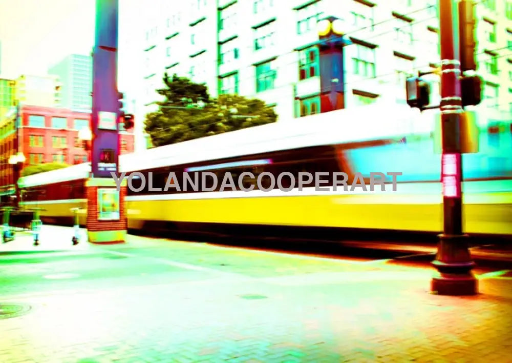 Dallas Lanscape- Trains Go By - Digital Print