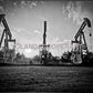 West Texas Oil Pumpjacks | Black & White Fine Art Photography Print by Yolanda Cooper